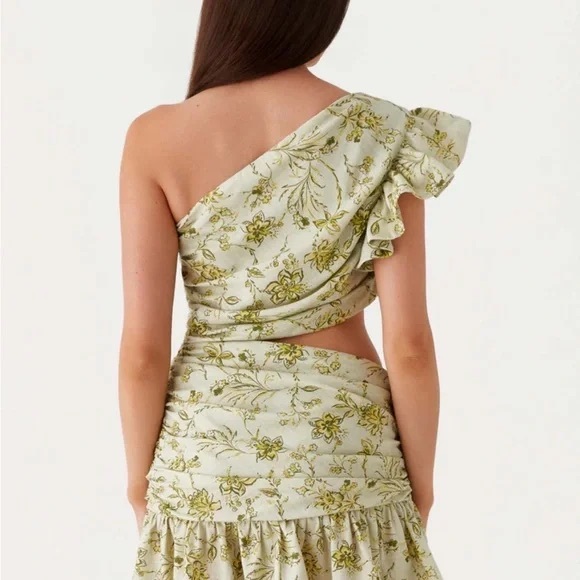 Peppermayo Floral One-Shoulder Mini Dress – Size 4 NWT - Picture 2 of 8